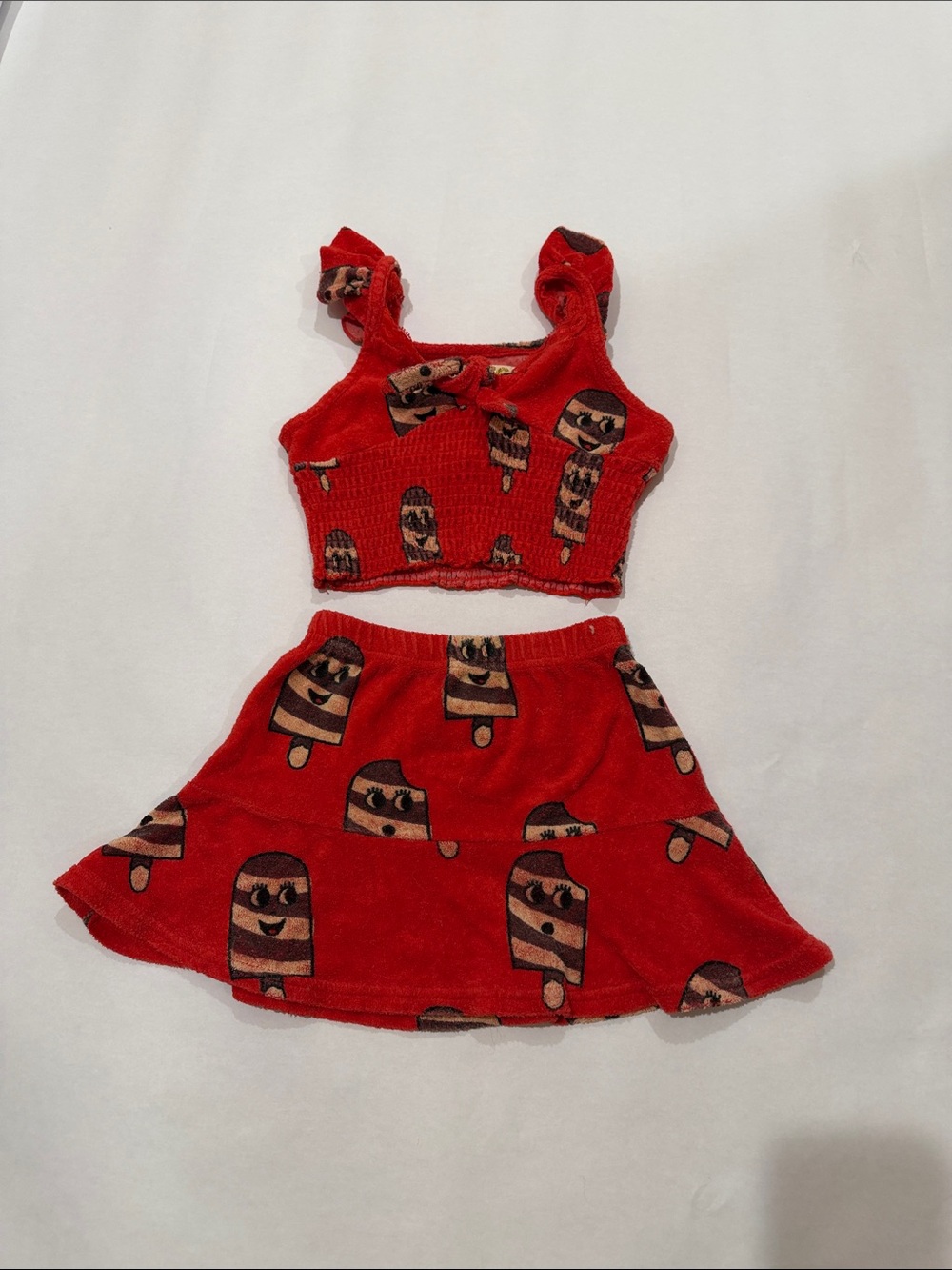 Hugo loves Tiki Red Popsicle Print Two-Piece Set